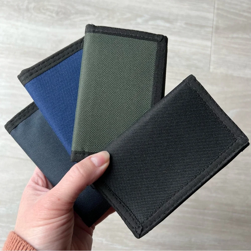 Nylon Velcro Trifold Wallet - Picture 2 of 5
